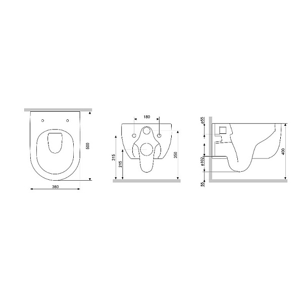 Унитаз подвесной с микролифтом Damixa Scandinavian Pure DX36C1701SC