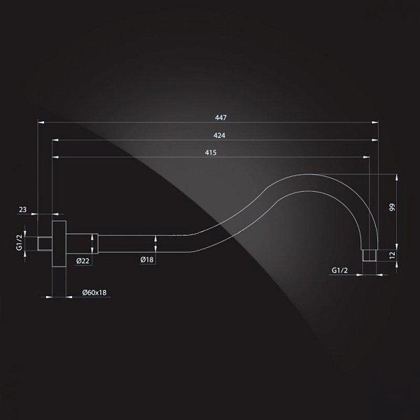 Кронштейн для верхнего душа Elghansa ClassicLine CR-06-Gold