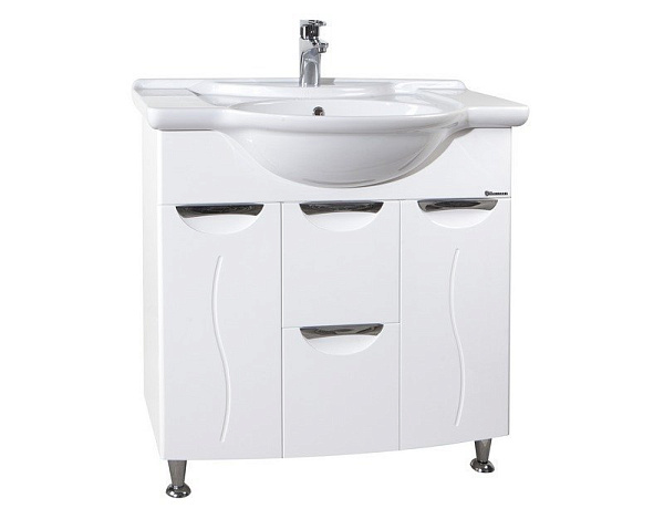 Тумба с раковиной Bellezza "Глория 85" белая с б/к