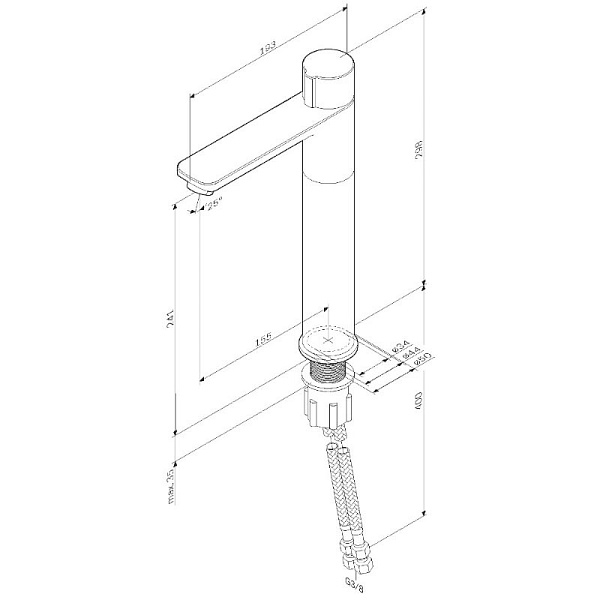 Cмеситель для раковины AM.PM X-Joy TouchReel F85A92500