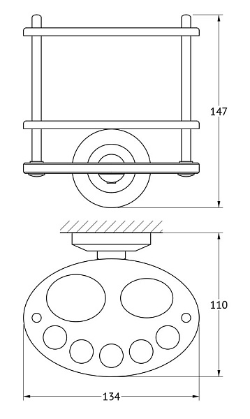 Держатель зубных щеток и пасты FBS Standard STA 060
