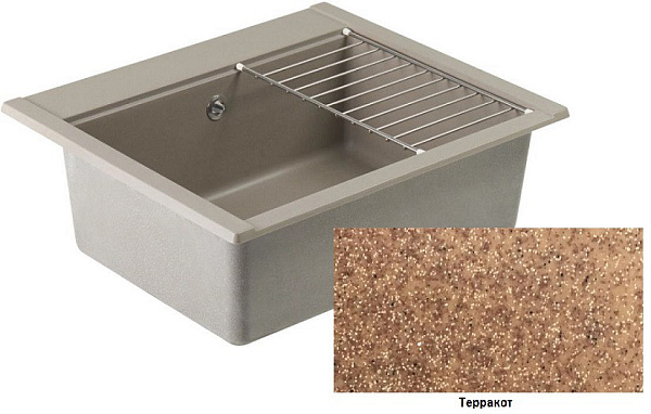 Кухонная мойка Aquaton Делия 60 1A715232LD270 терракотовый