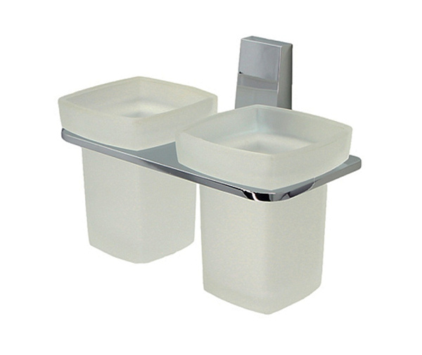 Стакан двойной с держателем WasserKraft Lopau K-6028D