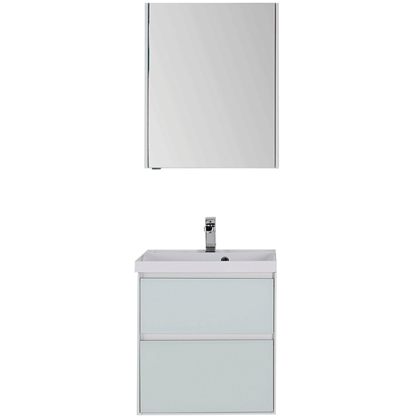 Тумба с раковиной Aquanet "Гласс 90" белый