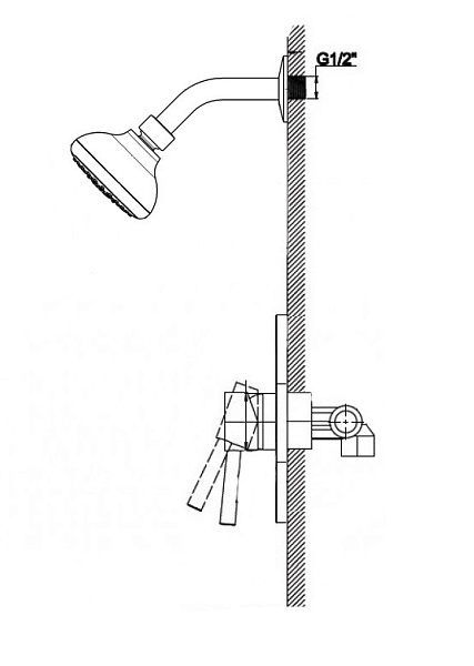 Душевая система со смесителем Haiba HB80088