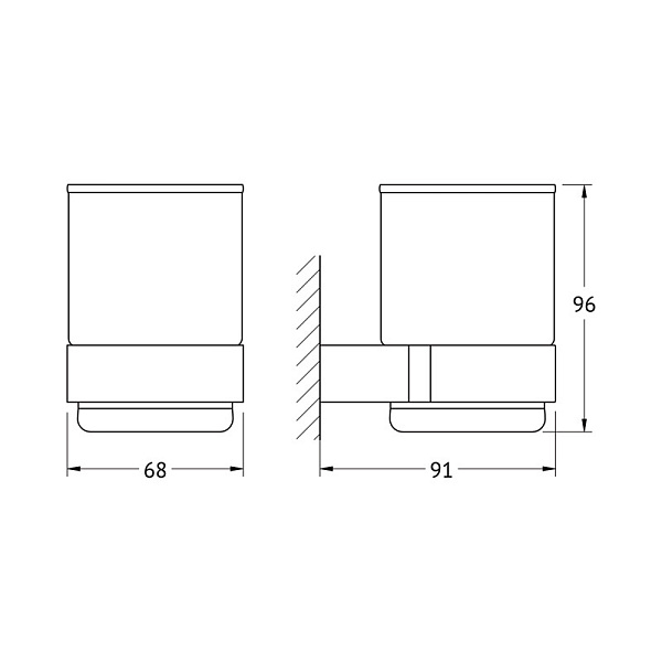 Держатель со стаканом Artwelle Schwarz 7721