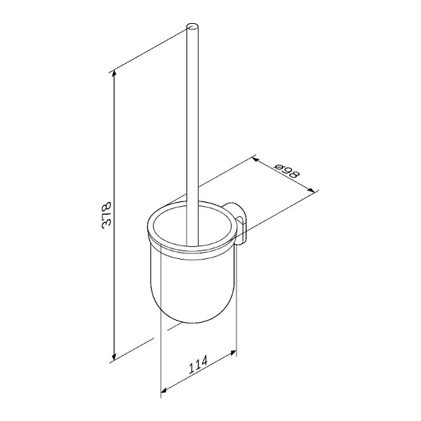 Держатель с туалетным ершиком AM.PM X-Joy A8433322