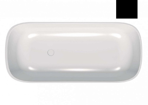 Ванна из искусственного камня Kerrock Gloria-FS Black 180х80