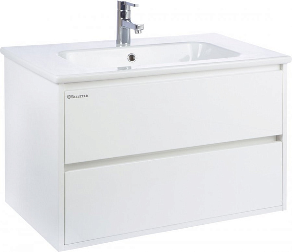 Тумба с раковиной Bellezza "Лоренцо 80" белая 