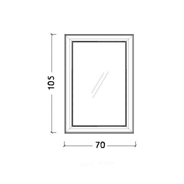 Зеркало Armadi Art "Vallessi Dolce Gold" 105x70см