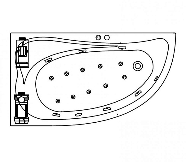 Акриловая ванна Kolpa-San Calando Superior 160х90 R (правая)
