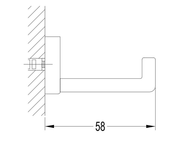 Крючок Omnires Darling DA70110BL черный