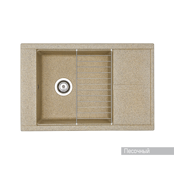 Кухонная мойка Aquaton Делия 78 1A715132DE220 песочный
