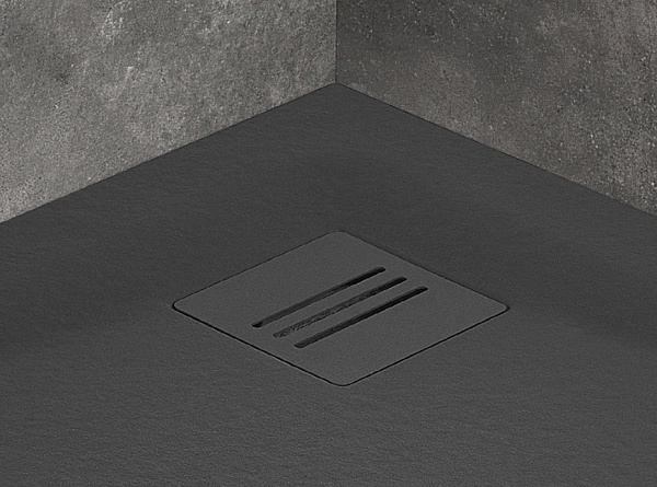Душевой поддон с решеткой Radaway Kyntos C 90x90, antracite