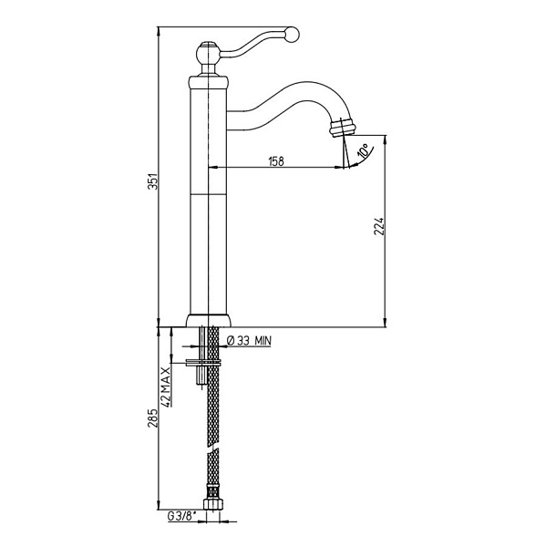 Смеситель для раковины Paini Duomo 88CR205LL