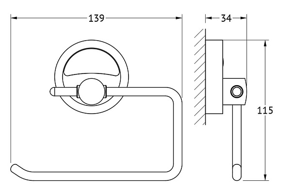 Держатель туалетной бумаги FBS Ellea ELL 056