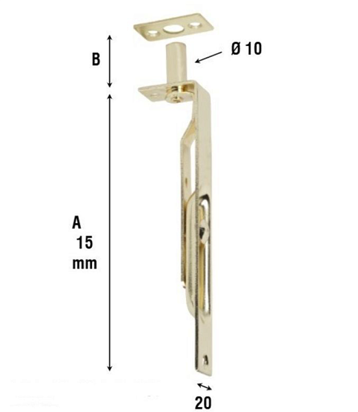 Ригель дверной врезной ALDEGHI 150мм 211AO015