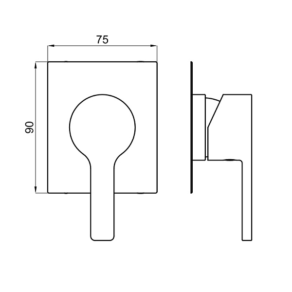 Смеситель скрытого монтажа для душа Noken Urban N199999593