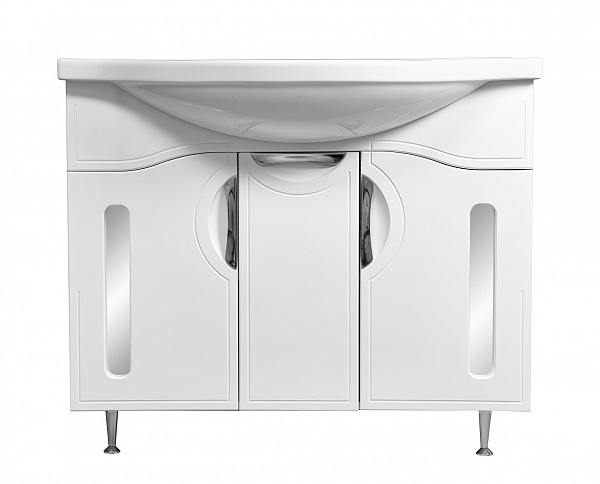 Тумба с раковиной напольная Stella "Сильва 100" белая