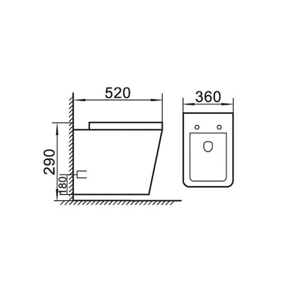 Подвесной унитаз Caprigo Style S-1203 безободковый