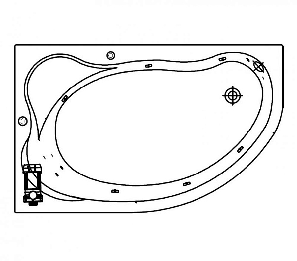 Акриловая ванна Kolpa-San Amadis Optima 160х100 QUAT R (правая)