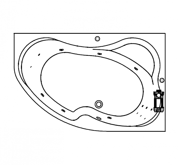 Акриловая ванна Kolpa-San Lulu Optima 170x110 L (левая)