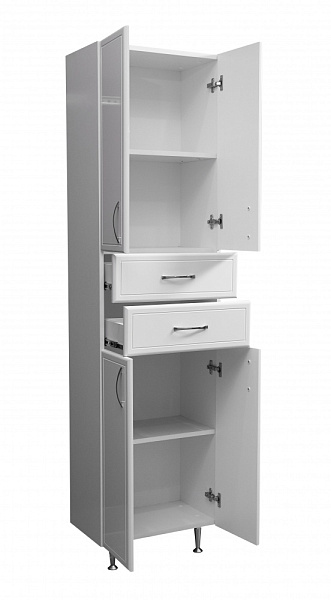 Шкаф-пенал напольный Stella "Концепт 48" белый 2 ящика