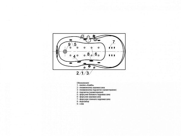 Акриловая ванна AQUATEK Мартиника 180х90