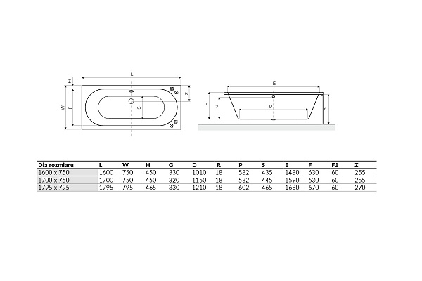 Акриловая ванна Excellent Oceana Slim 160x75 WAEX.OCE16WHS