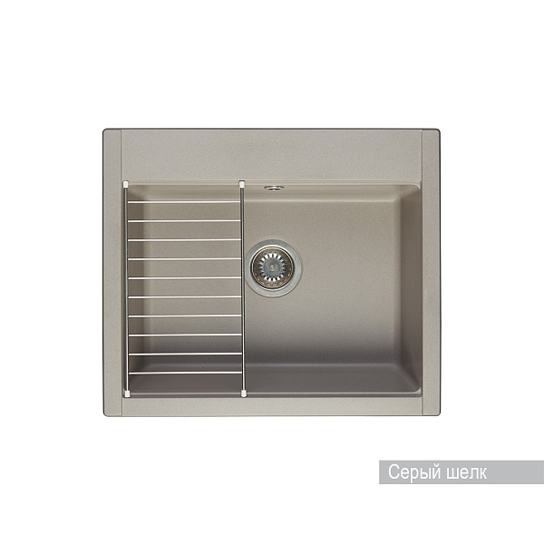 Кухонная мойка Aquaton Делия 60 1A715232LD250 серый шелк