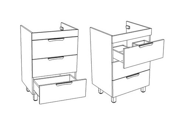 Тумба с раковиной напольная COROZO "Алиот 120" белая