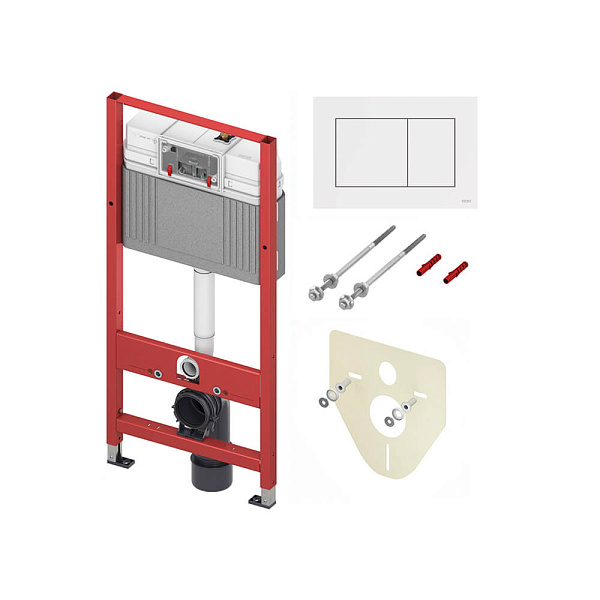 Система инсталляции для унитаза TECE Base 9400413 4 в 1 с кнопкой смыва