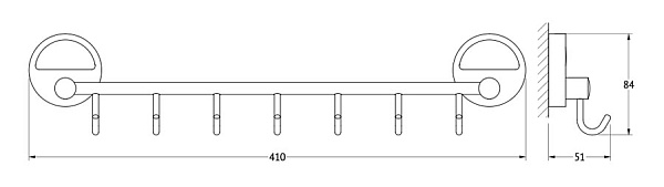Штанга с 7-ю крючками FBS Luxia LUX 028