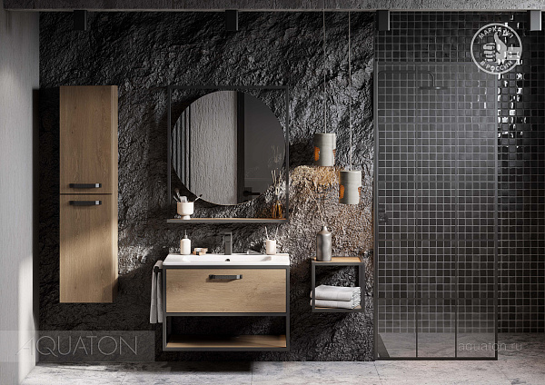 Полка Aquaton Лофт Фабрик дуб кантри