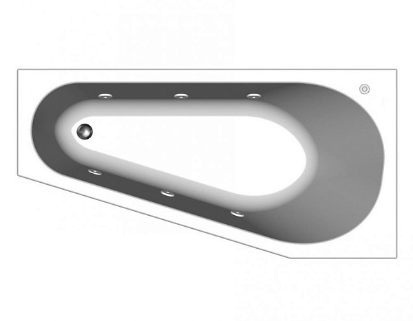 Акриловая ванна Kolpa-San Fidelio Standart 160х80 L (левая)