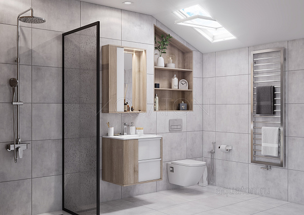 Зеркало-шкаф Aquaton "Бостон 60" дуб эврика