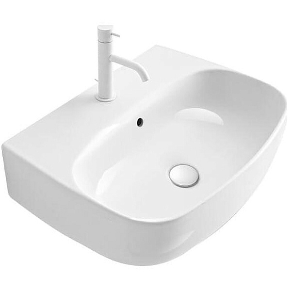 Раковина подвесная/накладная Kerasan Nolita 60х45 белый глянцевый