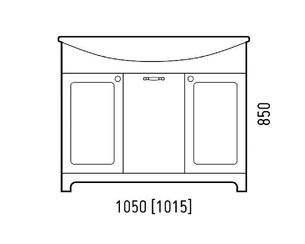 Тумба с раковиной COROZO "Прованс 105" белая