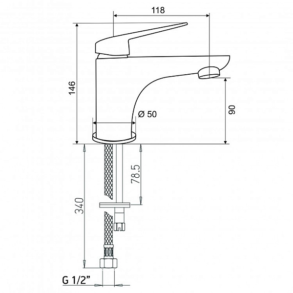 Смеситель для раковины Paini Laguna LACR205