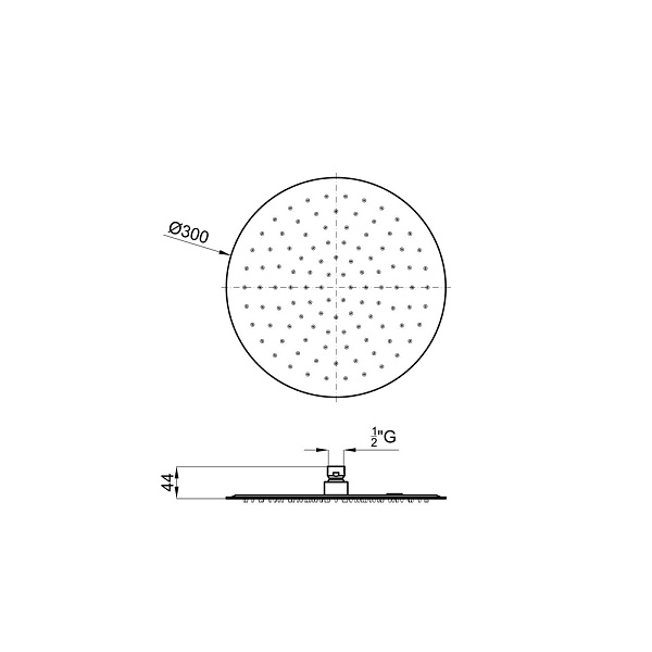 Верхняя душевая насадка Noken Round N200000046
