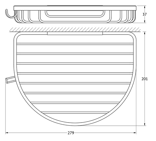 Полка-решетка с крючком FBS Ryna RYN 010