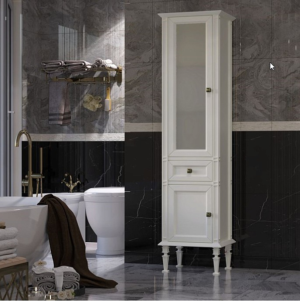 Шкаф-пенал Opadiris Кантара 46 L слоновая кость