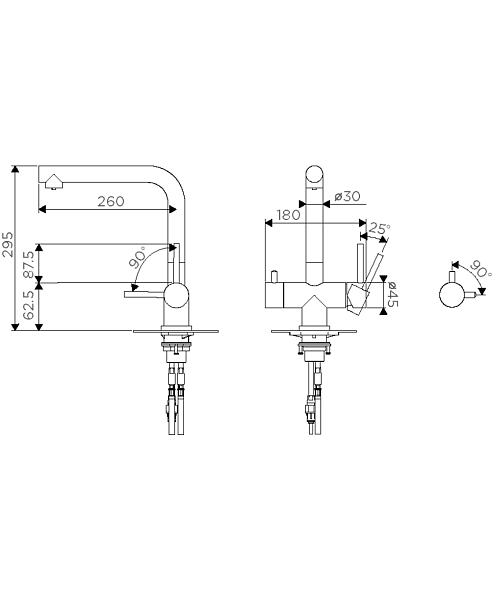 Смеситель для кухни Omoikiri Takamatsu