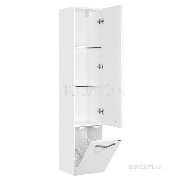 Шкаф-пенал подвесной Aquaton "Ария" белый