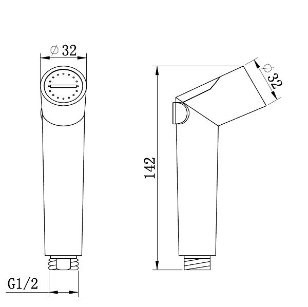 Гигиеническая лейка AltroBagno Metropoli 060204 Cr