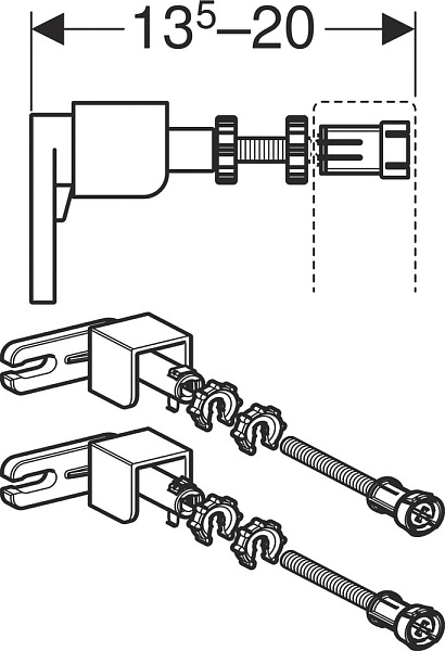 Комплект крепления для инсталляций Geberit Duofix 111.815.00.1
