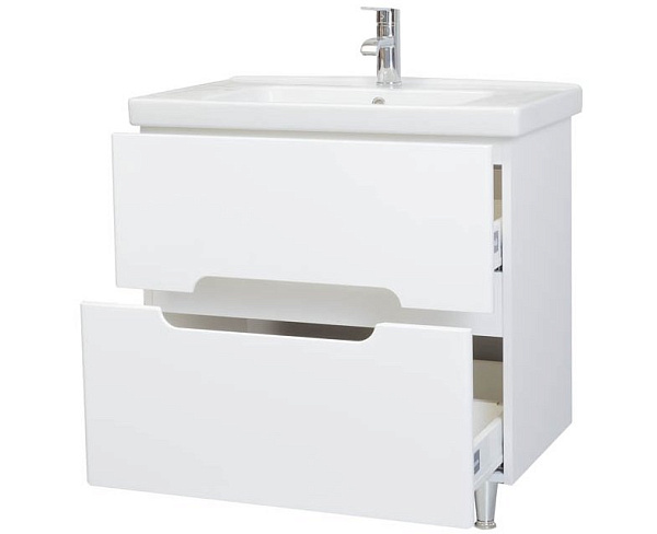 Тумба с раковиной Bellezza "Андрэа 65" белая,бежевая