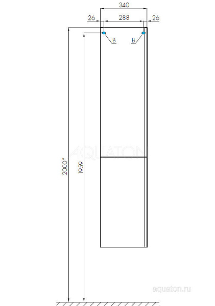 Шкаф-пенал подвесной Aquaton "Беверли" L белый