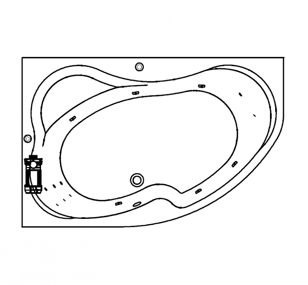 Акриловая ванна Kolpa-San Lulu Air 170x110 R (правая)