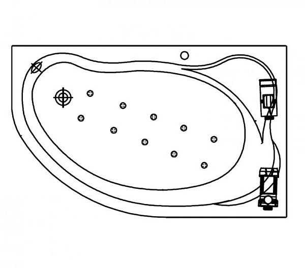 Акриловая ванна Kolpa-San Amadis Air 160х100 QUAT L (левая)